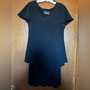S.L. FASHIONS BLACK TWO PIECE COCKTAIL DRESS